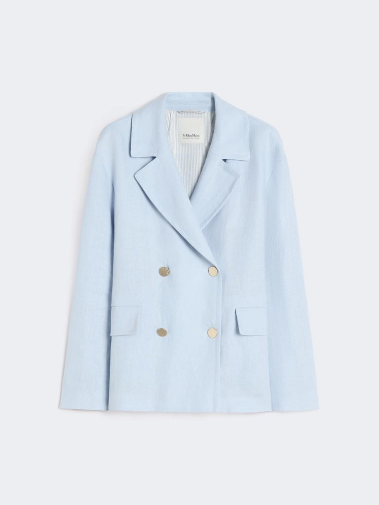 Double-breasted linen jacket