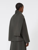 Cropped jacket in double-sided wool