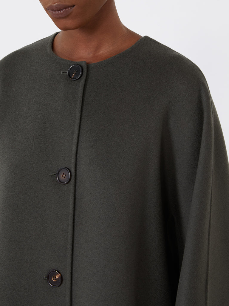 Cropped jacket in double-sided wool