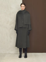 Cropped jacket in double-sided wool