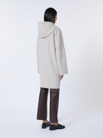 Double-faced wool hooded coat