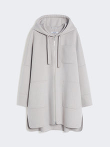 Double-faced wool hooded coat