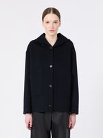 Hooded Wool Coat for Women - Midnightblue - Max Mara KSA