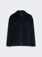 Hooded Wool Coat for Women - Midnightblue - Max Mara KSA