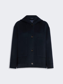 Hooded Wool Coat for Women - Midnightblue - Max Mara KSA