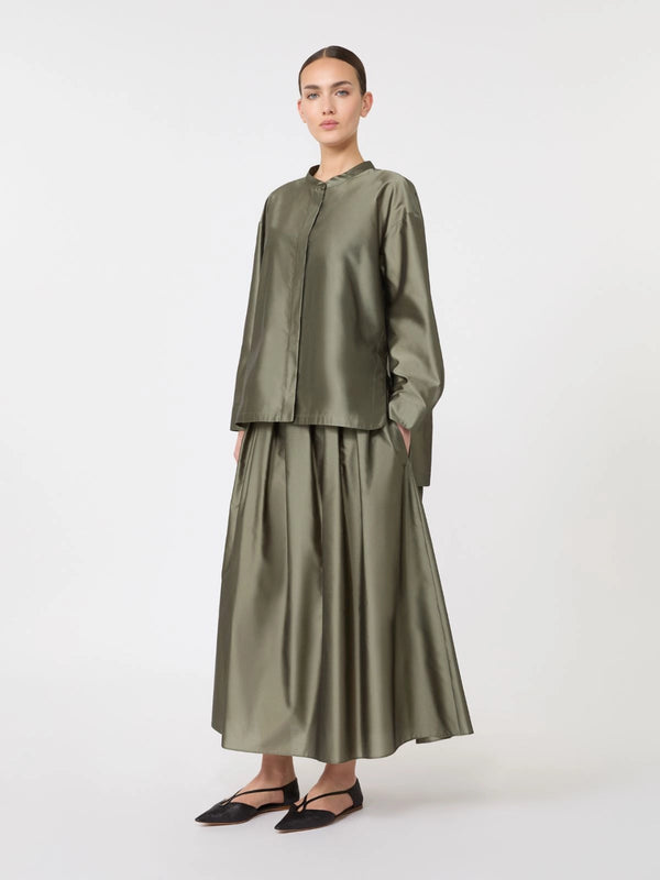 max mara pleated organza skirt for women