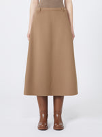 Flared wool skirt