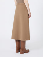 Flared wool skirt