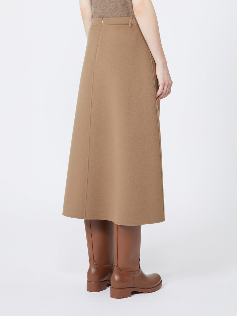 Flared wool skirt