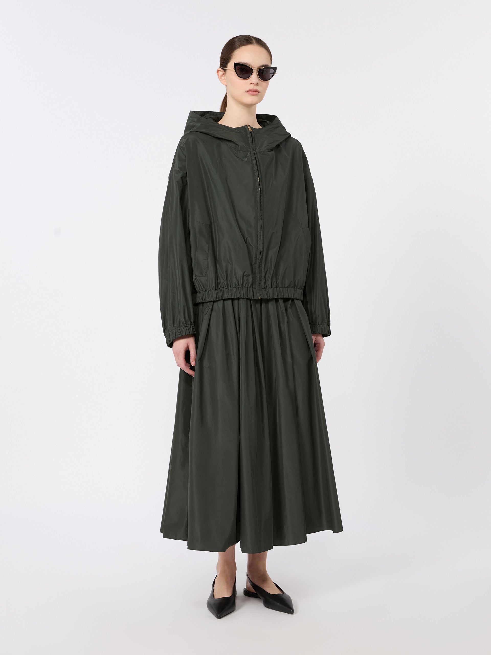 max mara taffeta pleated skirt for women