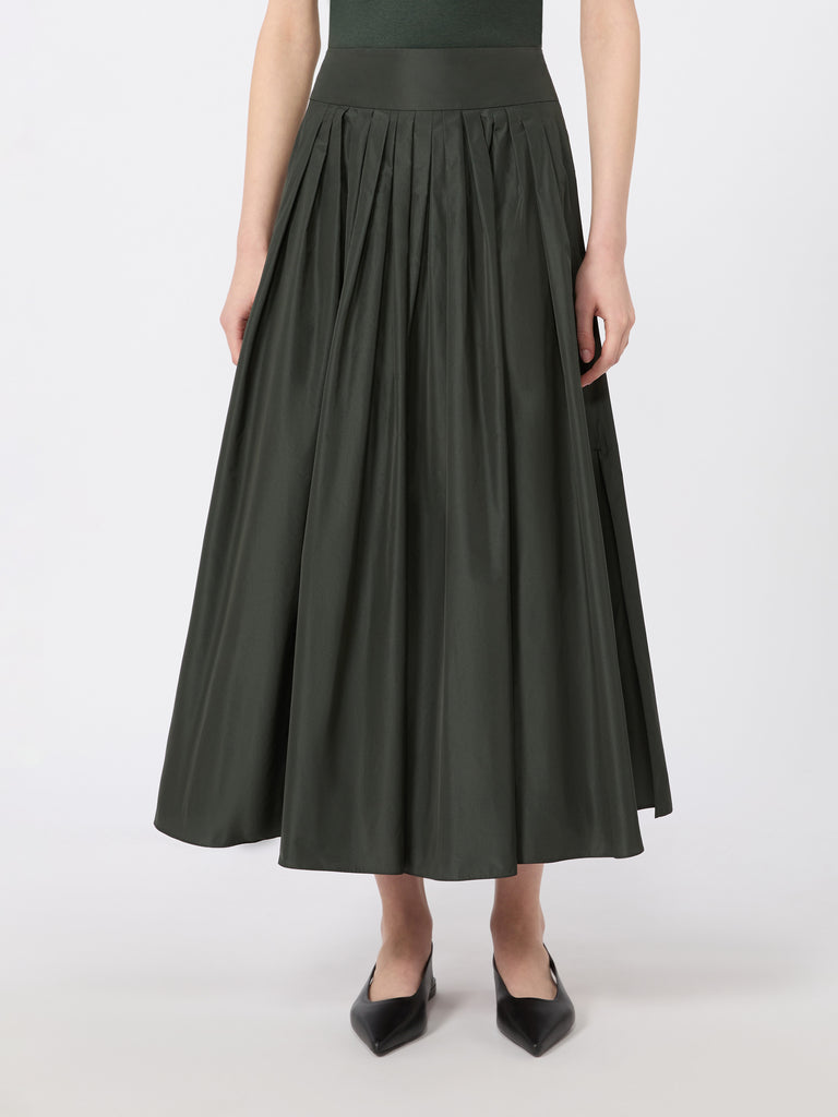 max mara taffeta pleated skirt