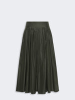 Taffeta Pleated Skirt for Women - Dark Green - Max Mara KSA