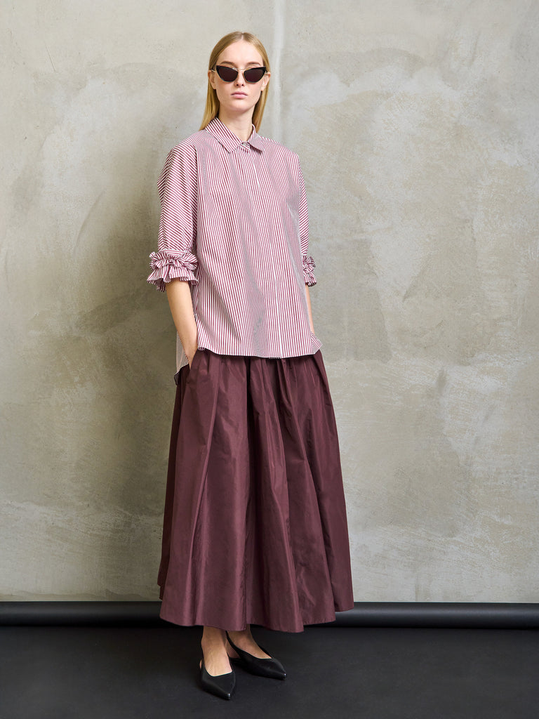 max mara taffeta pleated skirt