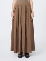 Cotton micro faille skirt