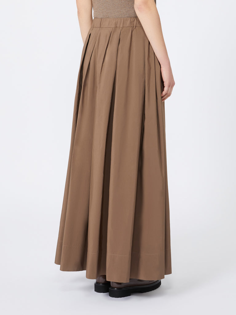 Cotton micro faille skirt