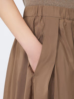 Cotton micro faille skirt