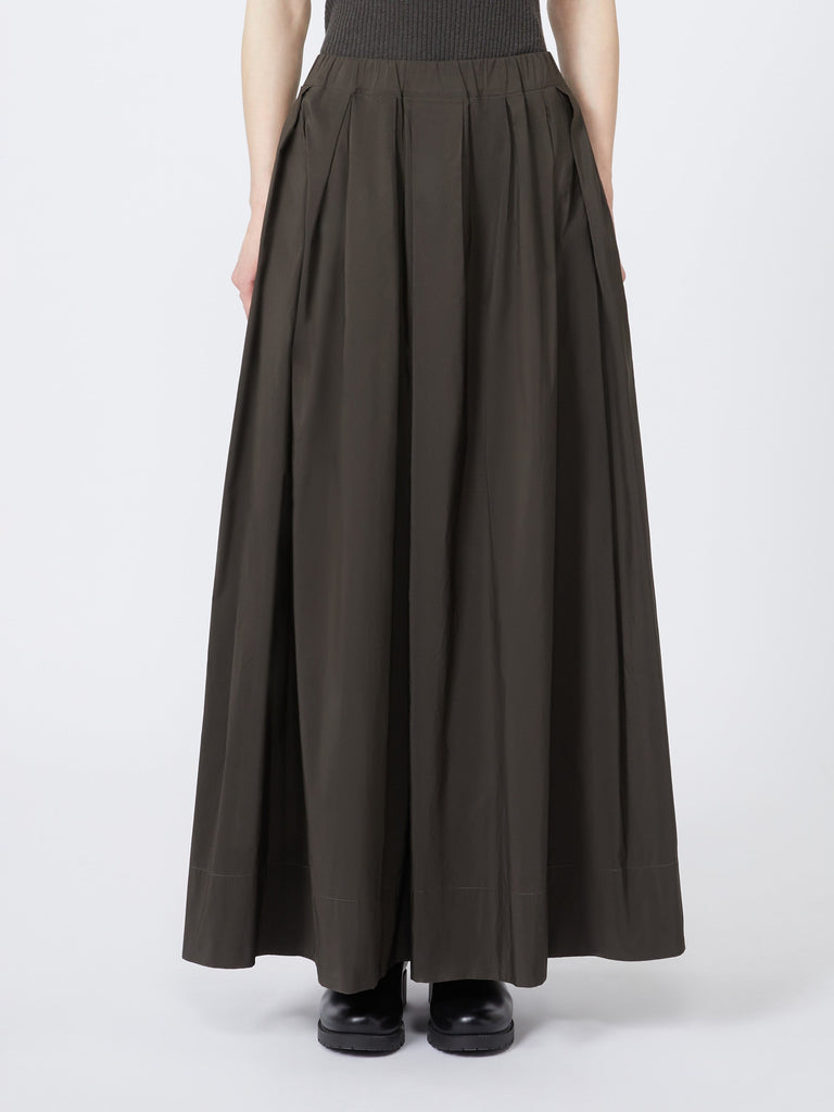 Cotton micro faille skirt