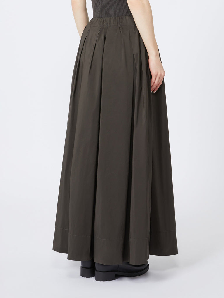 Cotton micro faille skirt