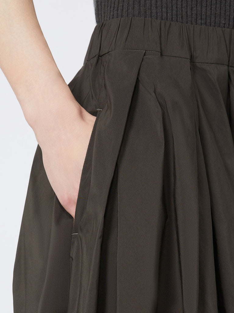 Cotton micro faille skirt