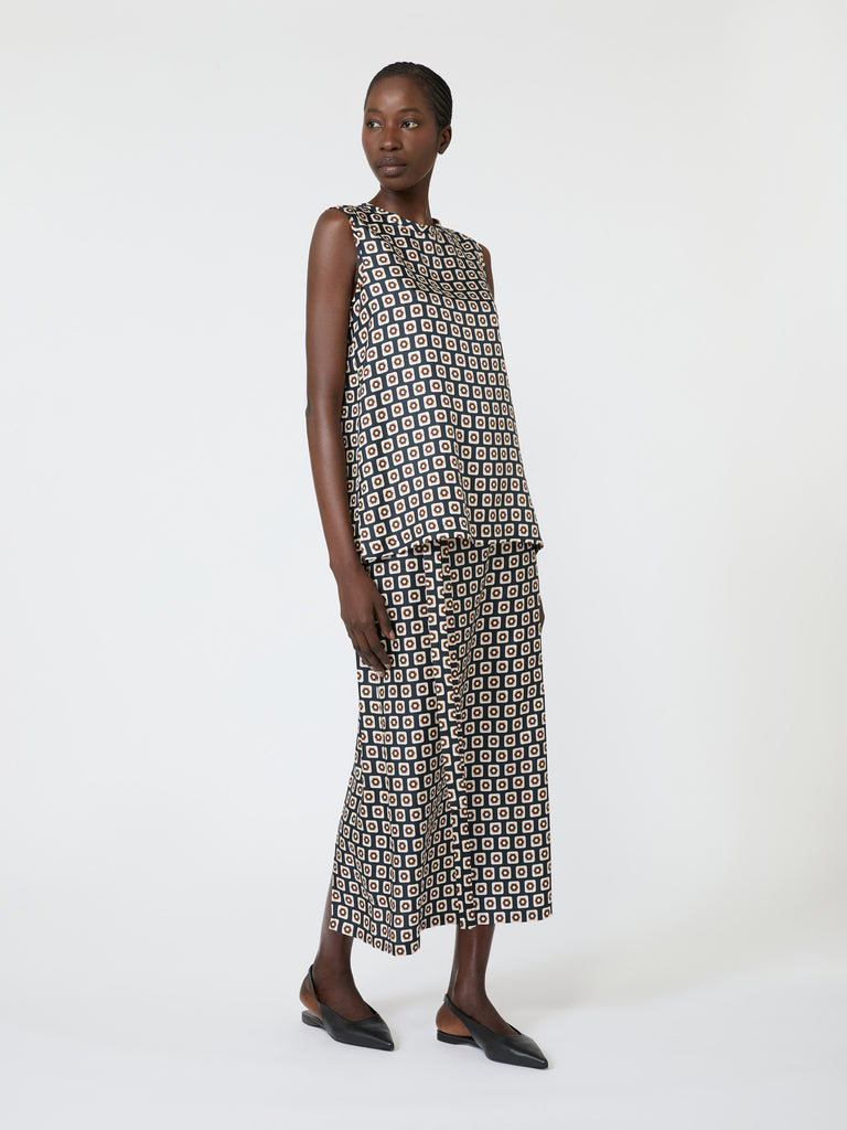 max mara printed silk twill skirt