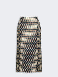 max mara printed silk twill skirt for women