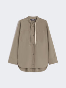 Asymmetrical poplin shirt