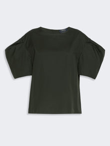 Cotton Poplin Blouse for Women - Green - Max Mara KSA
