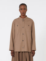 Cotton Mandarin-neck shirt