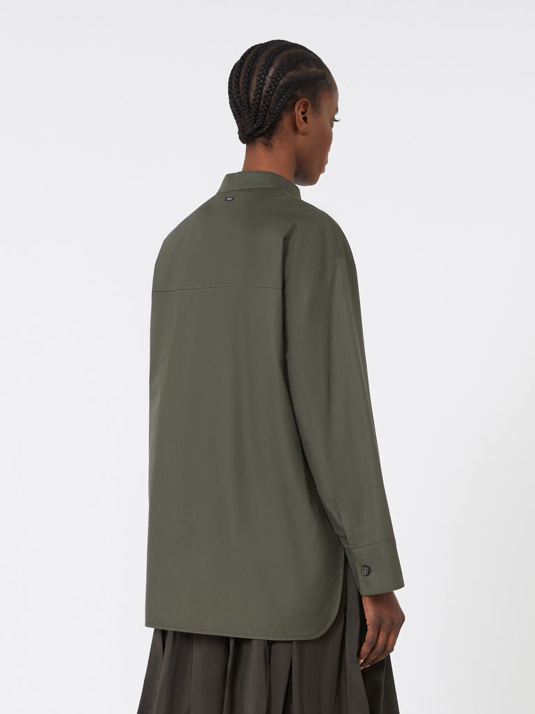 Cotton Mandarin-neck shirt