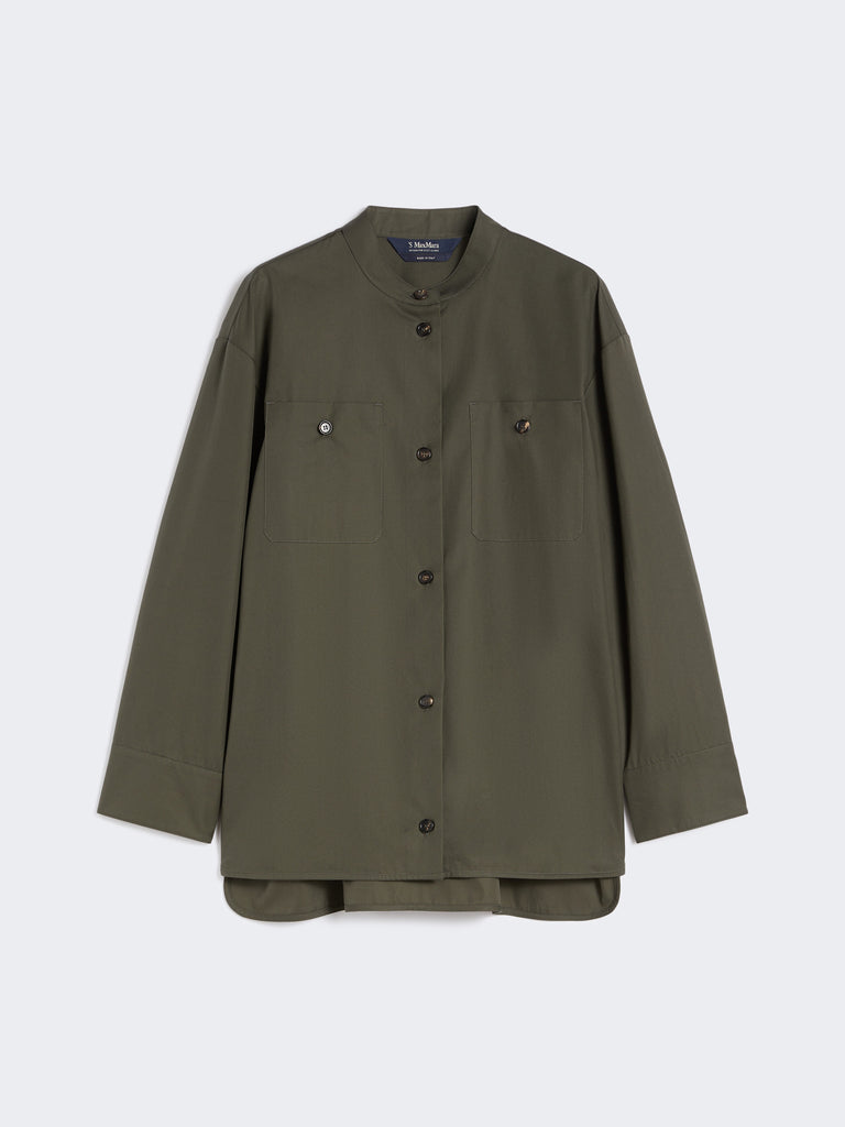 Cotton Mandarin-neck shirt