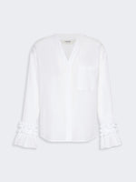 Cotton Muslin Shirt for Women - White - Max Mara KSA