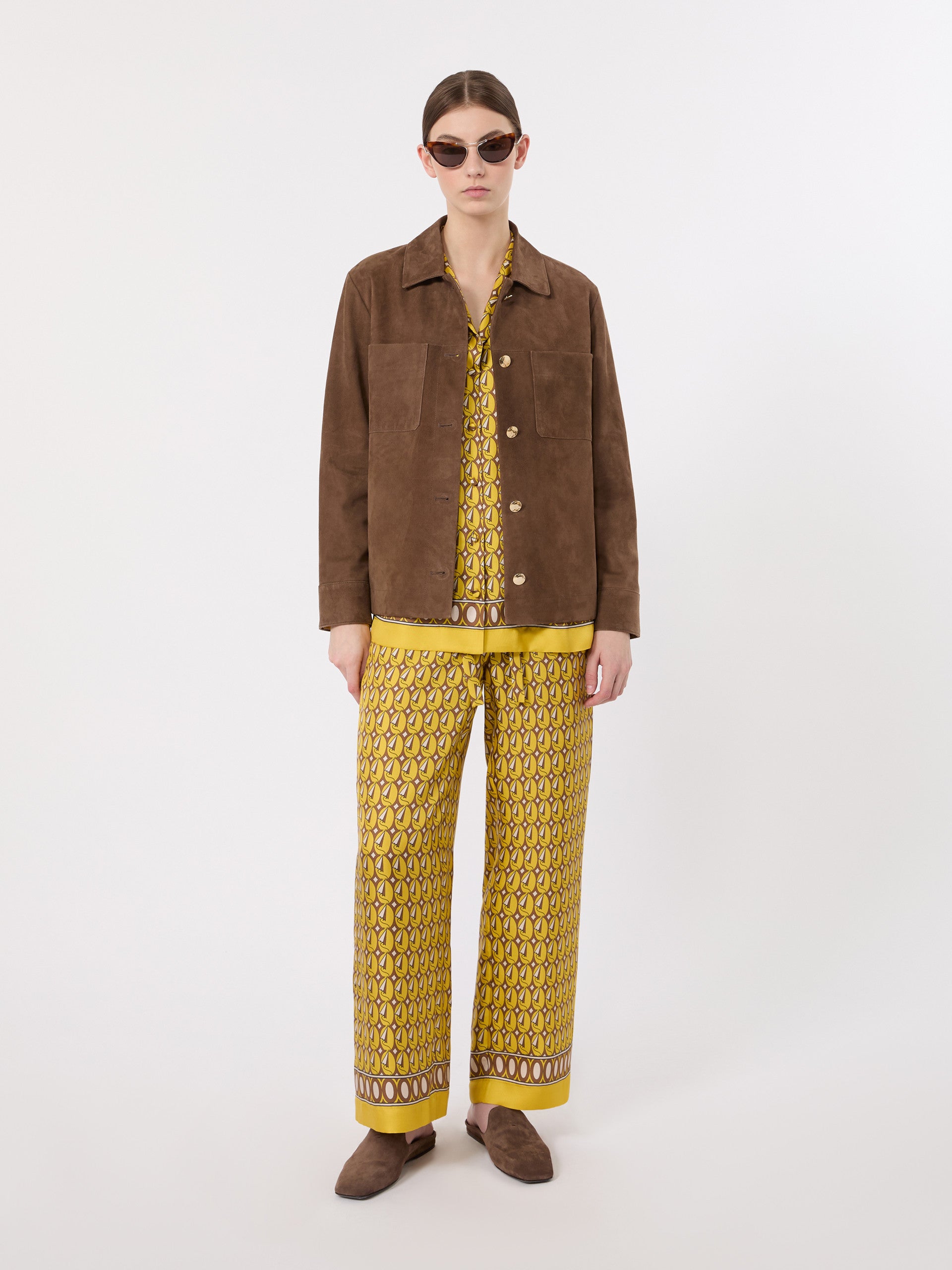 max mara printed silk shirt for women