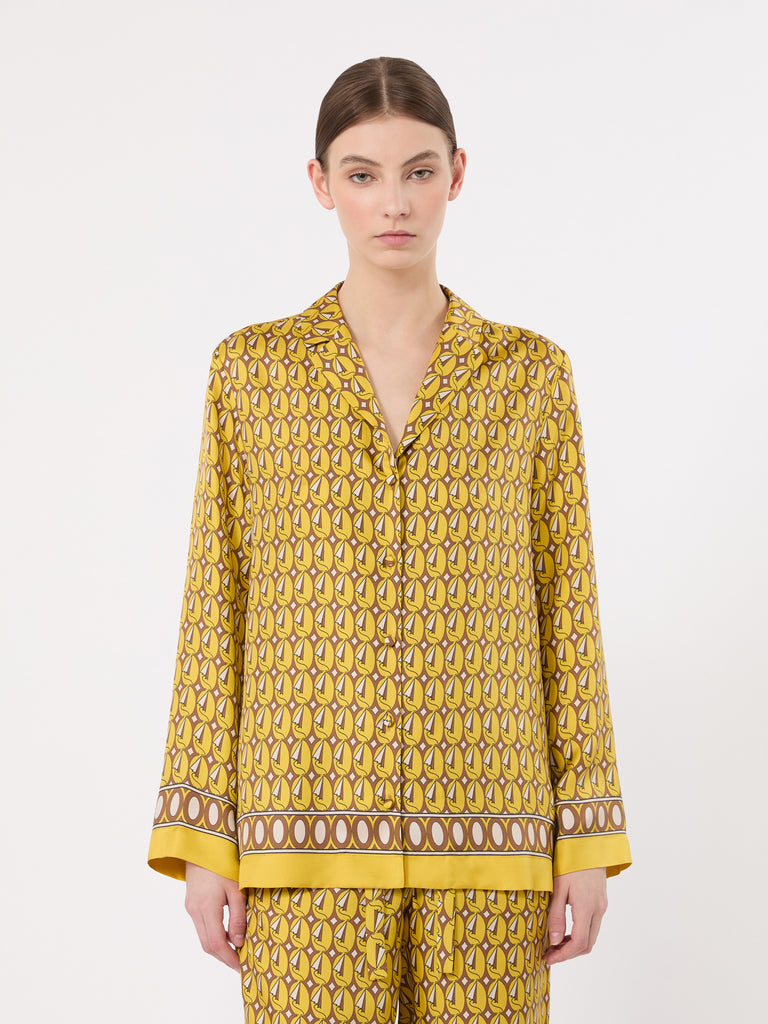 max mara printed silk shirt