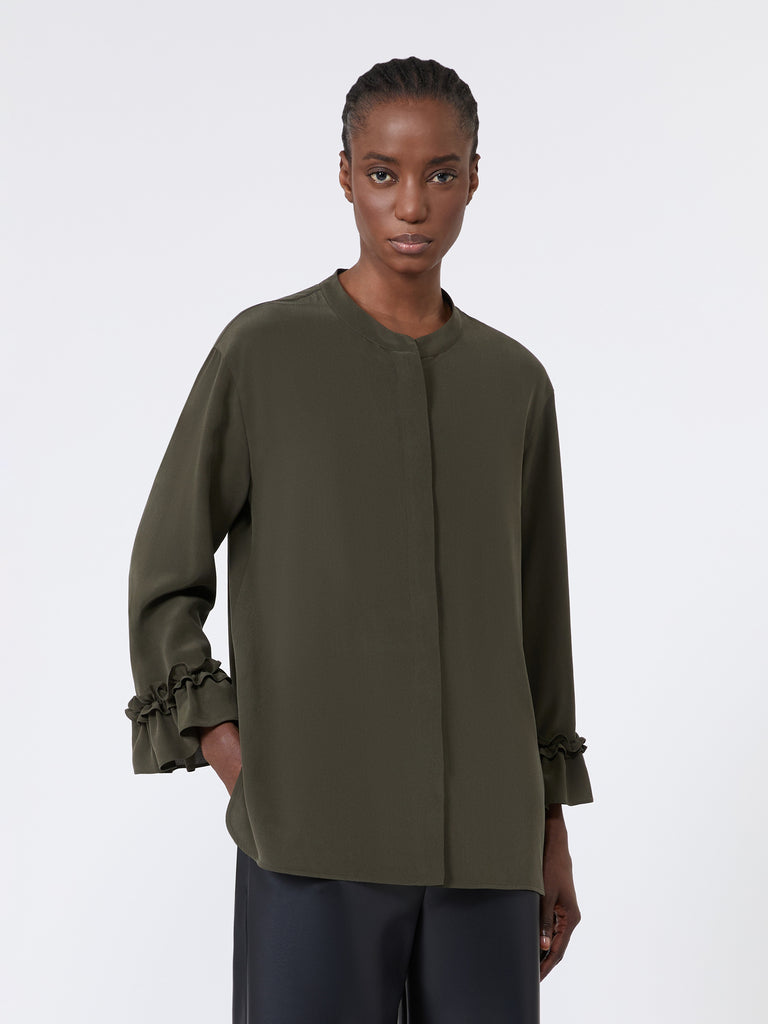 max mara قميص حرير كريب دي شين