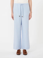 Linen basketweave trousers
