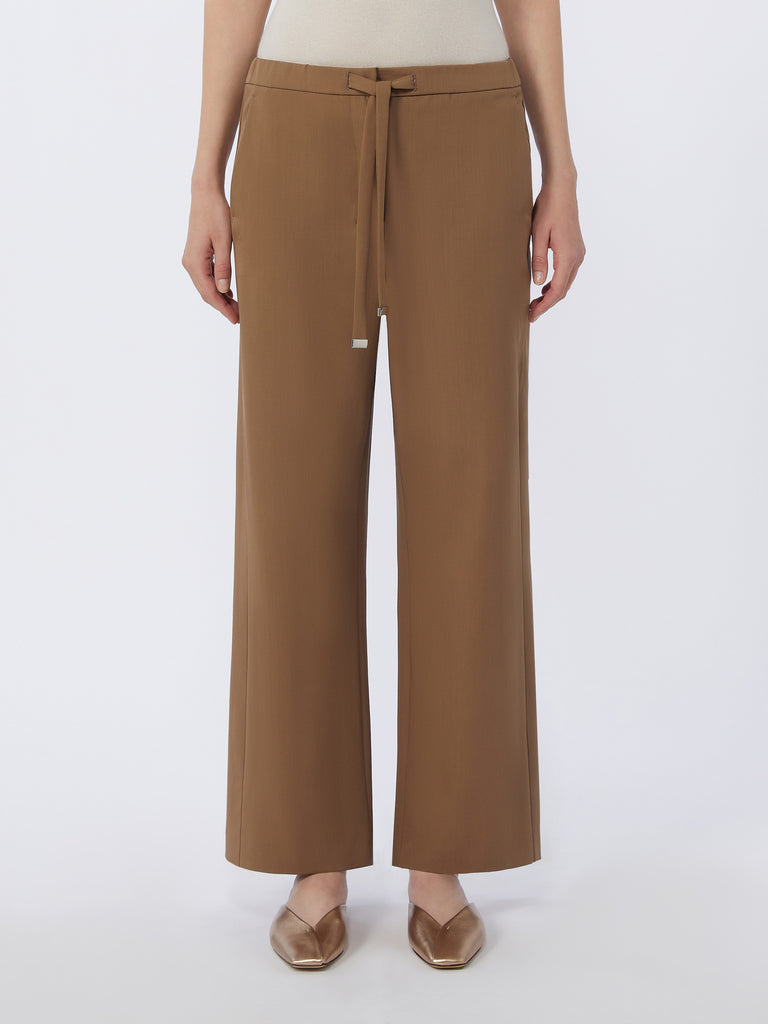 Wool gabardine trousers