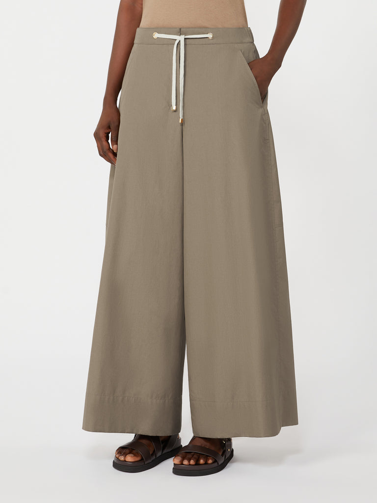 max mara poplin drawstring trousers