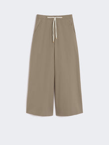 Poplin drawstring trousers