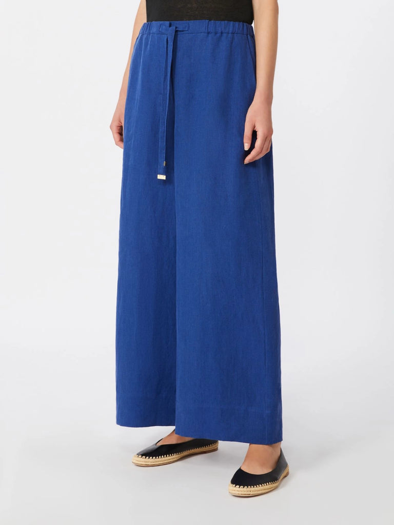 max mara linen drawstring trousers