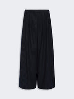 Chalk-Stripe Wool Trousers for Women - Midnightblue - Max Mara KSA