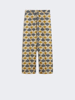 Fluid printed silk trousers
