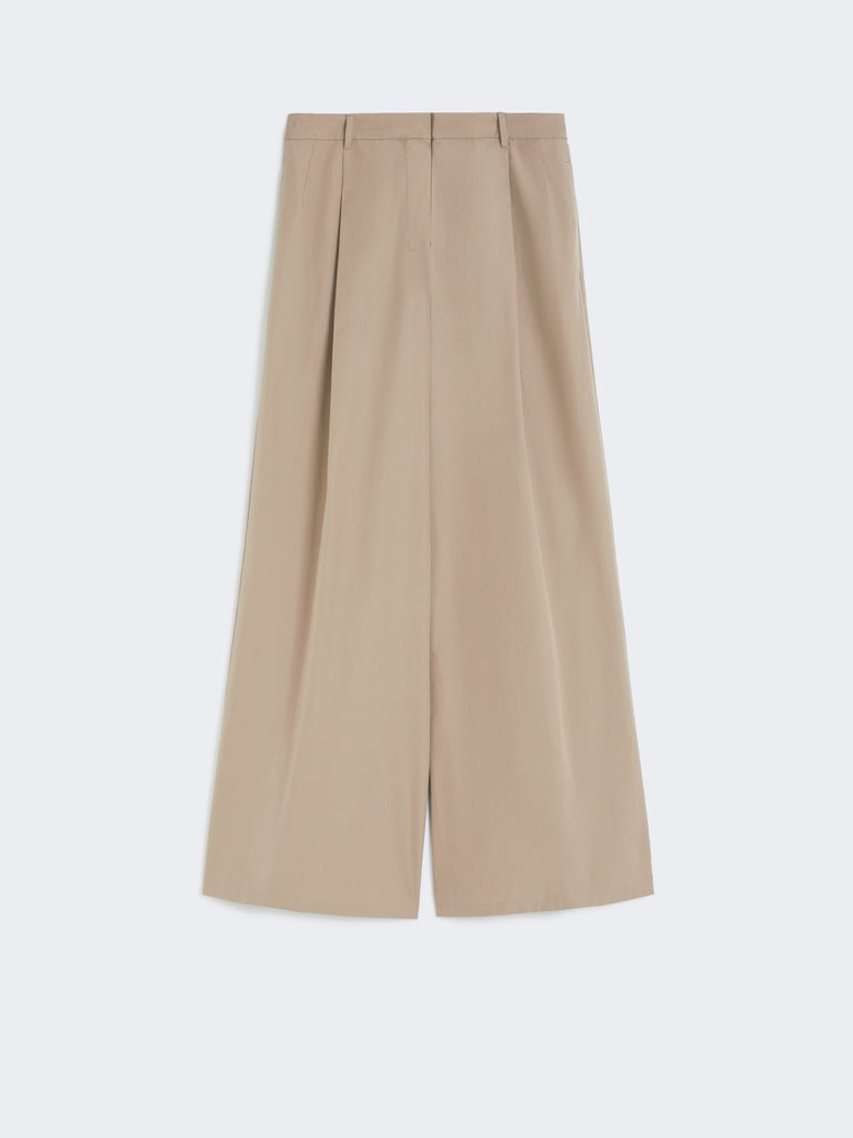 Wide-fit cotton poplin trousers