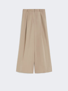 Wide-fit cotton poplin trousers