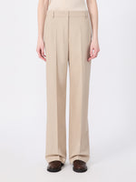 Regular-Fit Wool Trousers for Women - Albino - Max Mara KSA