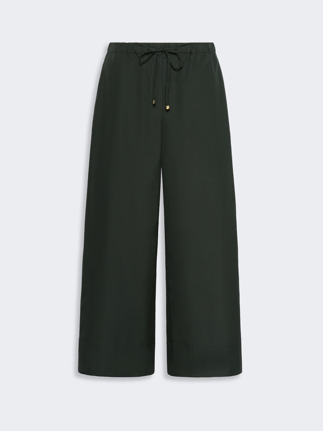 Cotton Poplin Jogging Trousers for Women - Green - Max Mara KSA