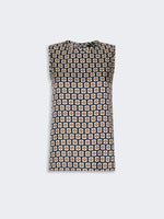 Printed Silk Twill Top for Women - Ultramarine - Max Mara KSA