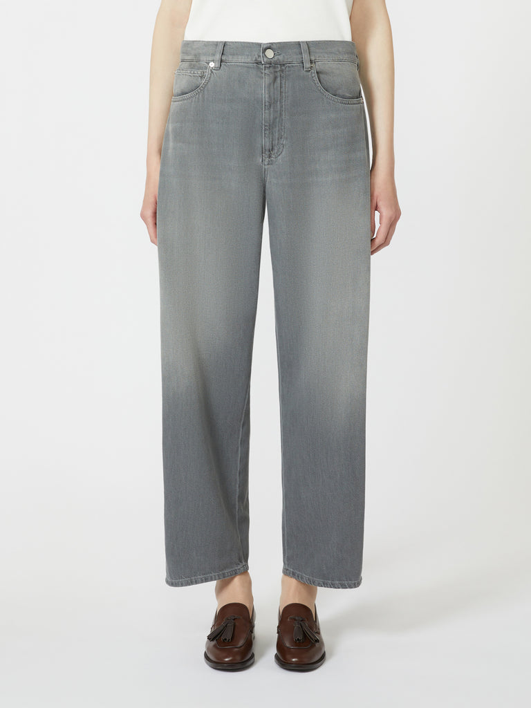 max mara denim barrel-leg jeans