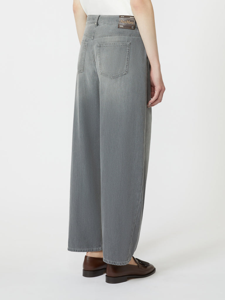 max mara denim barrel-leg jeans