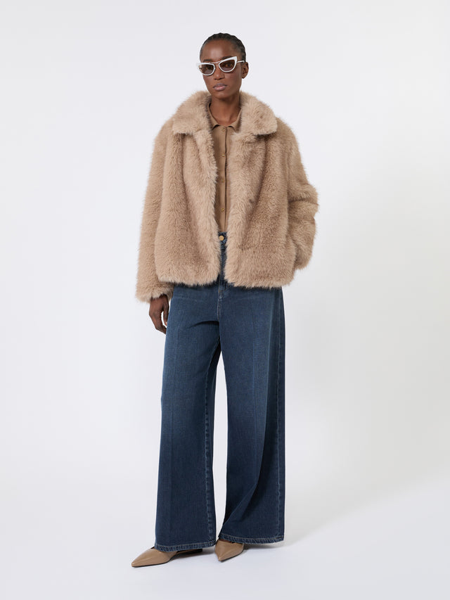 Wide, Cotton Denim Jeans for Women - Midnightblue - Max Mara KSA