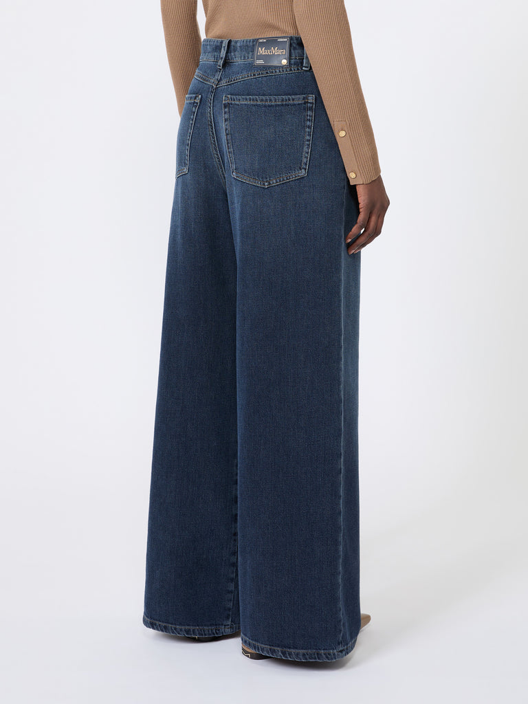 max mara wide, cotton denim jeans